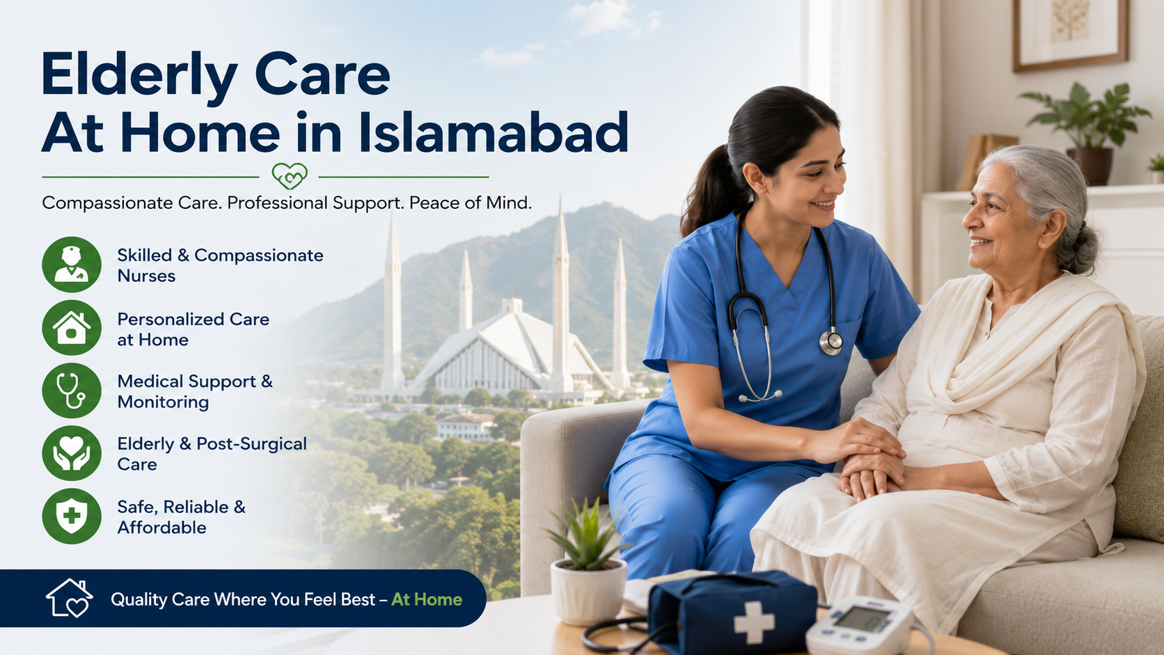Elderly Care at Home in Islamabad | Shine Care Home Nursing